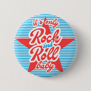 Macaron Rond 5 Cm Son Seul Bébé Rock Et Roll