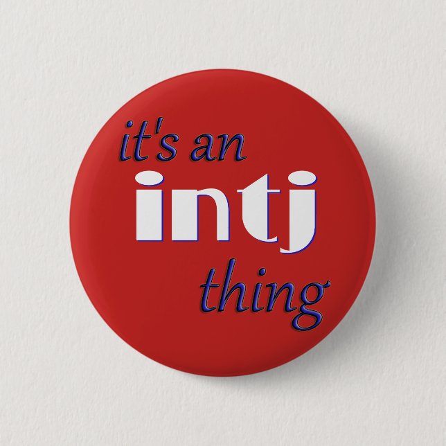 Macaron Rond 5 Cm Son une chose d'INTJ ! MBTI (Devant)