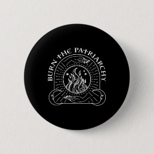 Macaron Rond 5 Cm Sorcière brûler le patriarcat Halloween les droits
