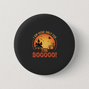 Macaron Rond 5 Cm Sorcière d'Halloween Maison Hantée Boo Design_1