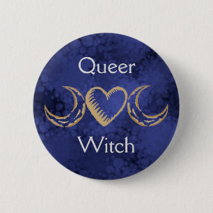 Macaron Rond 5 Cm Sorcière gay