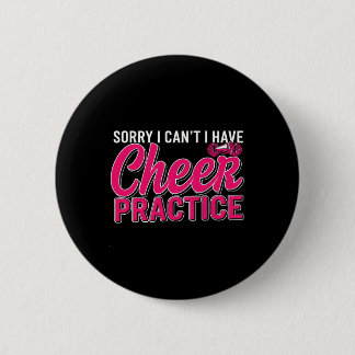 Macaron Rond 5 Cm Sorry I Can't I Have Cheer Practice Cheerleader Ch