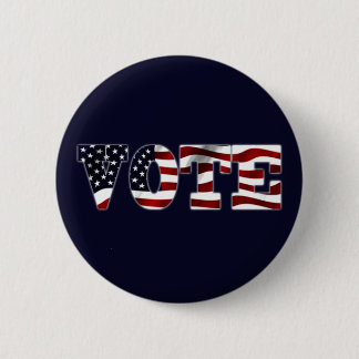 Macaron Rond 5 Cm Sortez Et Votez USA Flag Design