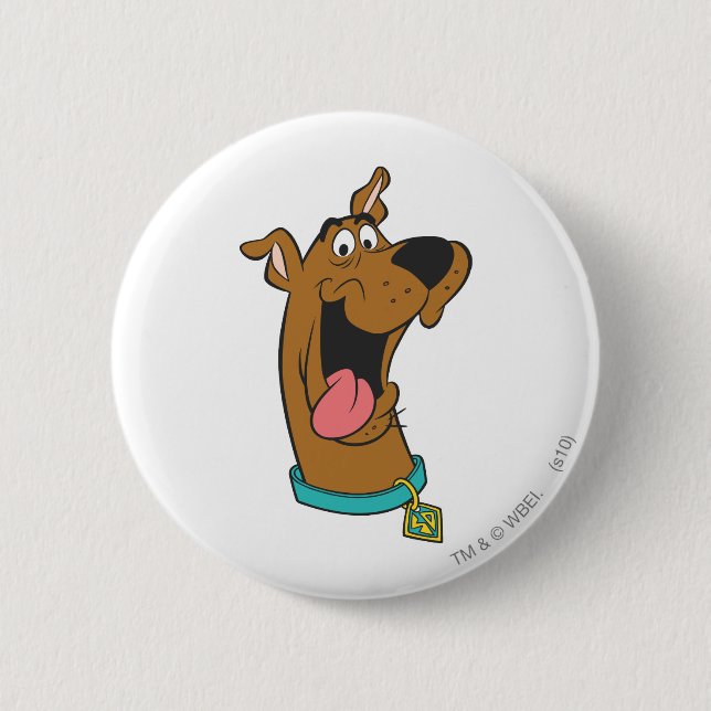 Macaron Rond 5 Cm Sortie de la langue Scooby-Doo (Devant)