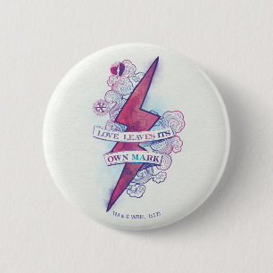 Macaron Rond 5 Cm Sortilège Harry Potter   L'amour laisse sa marque