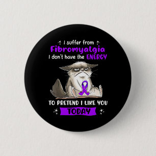 Macaron Rond 5 Cm Souffre de Fibromyalgie Plaisir de sensibilisation