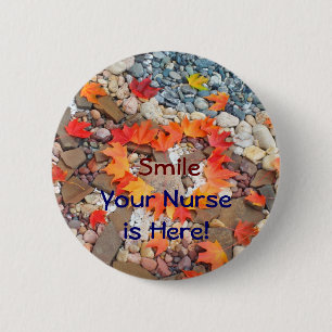 Macaron Rond 5 Cm Souriez Votre infirmière est ici ! boutons Soins i