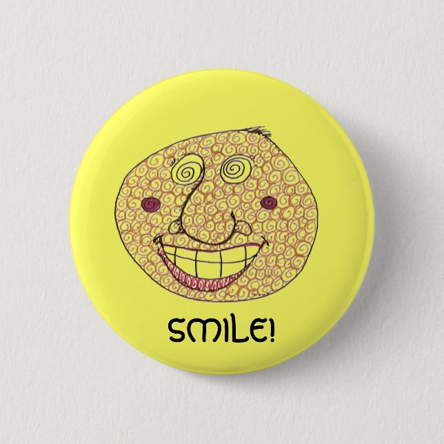 MACARON ROND 5 CM SOURIRE ! (Devant)