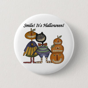 Macaron Rond 5 Cm Sourire c'est Halloween