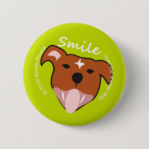 Macaron Rond 5 Cm Sourire maximum 2 1/4" bouton