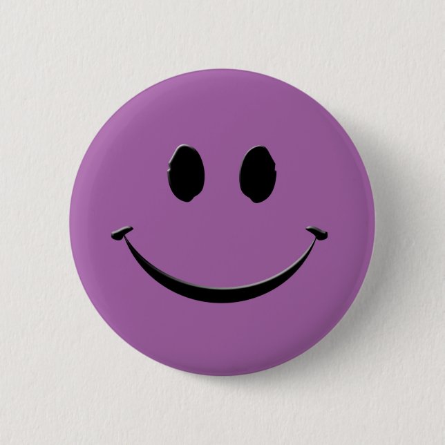 Macaron Rond 5 Cm Sourire pourpre (Devant)