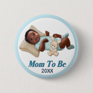 Macaron Rond 5 Cm Sourires doux - Maman à être
