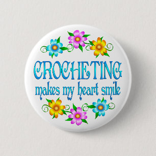 Macaron Rond 5 Cm Sourires faisants du crochet