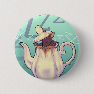 Macaron Rond 5 Cm Souris de porte avec la théière