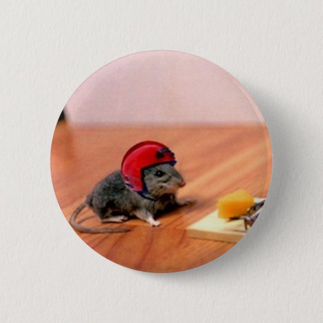 Macaron Rond 5 Cm Souris de scout de garçon (Devant)