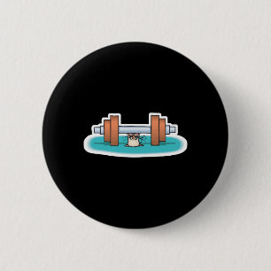 Macaron Rond 5 Cm souris drôle de musculation