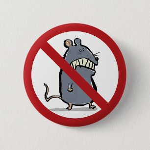 Macaron Rond 5 Cm souris folle : interdit !