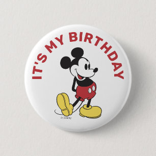 Macaron Rond 5 Cm Souris Mickey moderne simple Anniversaire