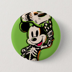 Macaron Rond 5 Cm Souris Mickey vintage Costume squelette