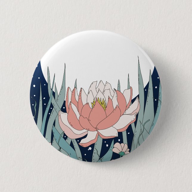 Macaron Rond 5 Cm Sous la lune (Devant)