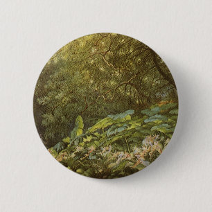Macaron Rond 5 Cm Sous les Feuilles de Dock par Richard Doyle, Fairy