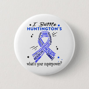 Macaron Rond 5 Cm Soutenez les dons de guerriers de Huntington
