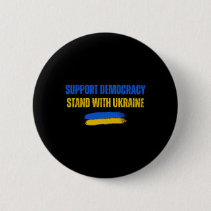 Macaron Rond 5 Cm Soutenez l'Ukraine avec le drapeau de l'Ukraine po