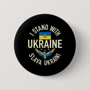 Macaron Rond 5 Cm Soutenez L'Ukraine Je Prends Position Avec L'Ukrai