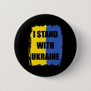 Macaron Rond 5 Cm Soutenez l'Ukraine Je prends position avec l'Ukrai