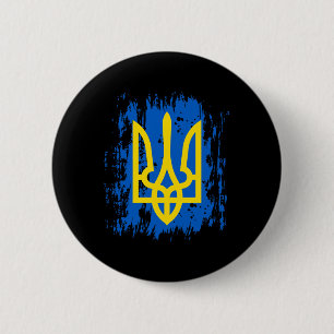Macaron Rond 5 Cm Soutenez l'Ukraine Tenez-vous aux côtés de l'Ukrai