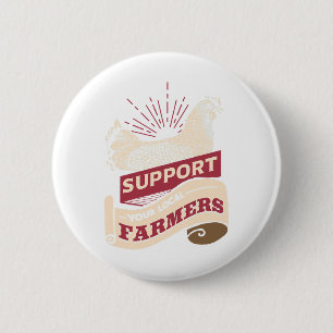 Macaron Rond 5 Cm Soutenez vos agriculteurs locaux