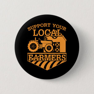 Macaron Rond 5 Cm Soutenez vos agriculteurs locaux