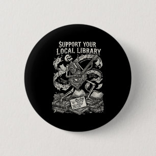 Macaron Rond 5 Cm Soutenez votre librairie locale gothique