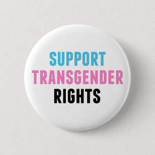 Macaron Rond 5 Cm Soutenir les droits transgenres Trans Pride & Ally