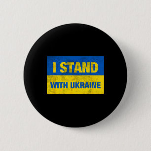 Macaron Rond 5 Cm Soutenir l'Ukraine Je suis avec l'Ukraine Drapeau