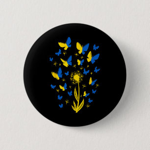Macaron Rond 5 Cm Soutenir l'Ukraine Je suis avec l'Ukraine Femmes P
