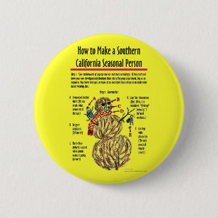 Macaron Rond 5 Cm Southern California Seasonal Person Button