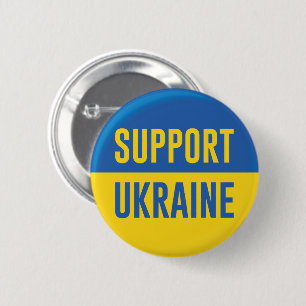 Macaron Rond 5 Cm Soutien à l'Ukraine