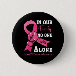 Macaron Rond 5 Cm Soutien au cancer du sein Famille Femmes Cancer du
