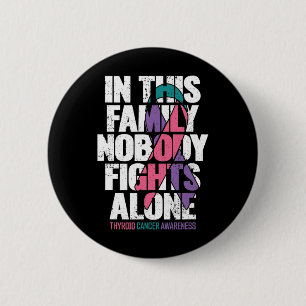 Macaron Rond 5 Cm Soutien au cancer Famille Thyroïde Sensibilisation