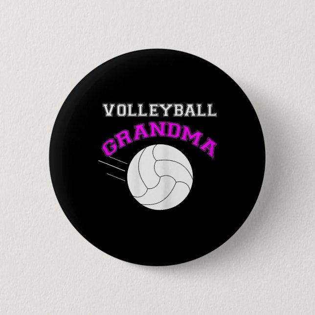 Macaron Rond 5 Cm Soutien aux grands joueurs de volleyball (Devant)