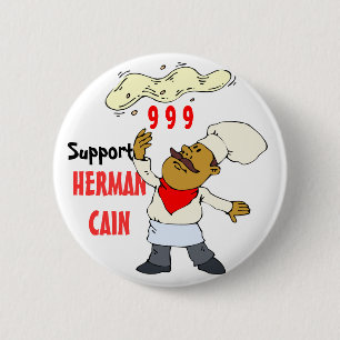 MACARON ROND 5 CM SOUTIEN DE BOUTON POLITIQUE DE HERMAN CAÏN