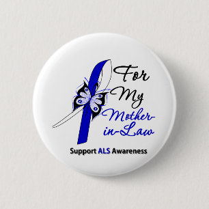 Macaron Rond 5 Cm Soutien de la SLA à ma belle-mère