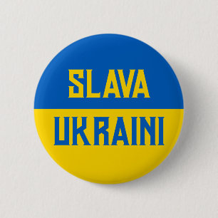 Macaron Rond 5 Cm Soutien de l'Ukraine