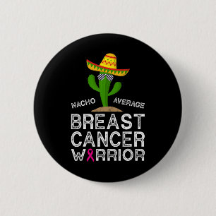 Macaron Rond 5 Cm Soutien de lutte contre le cancer Drôle de guerrie