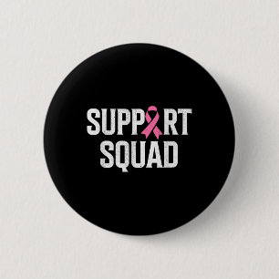 Macaron Rond 5 Cm Soutien du guerrier du cancer du sein Équipe du ca