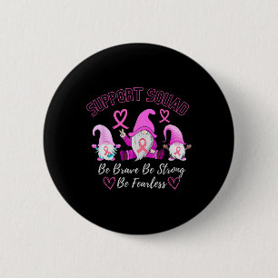 Macaron Rond 5 Cm Soutien du guerrier du cancer du sein Squad Pink R