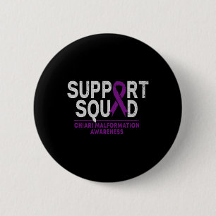 Macaron Rond 5 Cm Soutien Équipe Chiari Malformation Sensibilisation