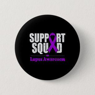 Macaron Rond 5 Cm Soutien Escadron Lupus Sensibilisation Purple Auto