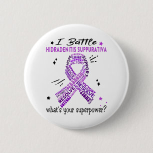 Macaron Rond 5 Cm Soutien Hidradenitis Suppurativa Guerriers Cadeaux
